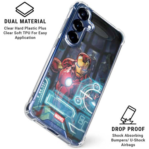 Marvel Iron Man New Armor Galaxy S25 Clear Case